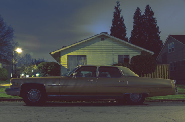 72 Cadillac Fleetwood by Mako Miyamoto Travel and Lifestyle Photography car caddy drive driving night