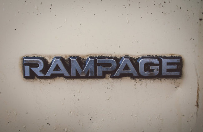 Rampage by Mako Miyamoto Travel and Lifestyle Photography metal typography car